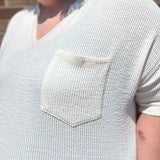 Plus Ribbed Split Boxy Knit Top