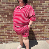 Plus Stripe Knit Shorts