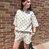 Polka Dot Scuba Top