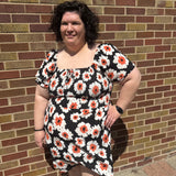 Plus Smocked Babydoll Floral Dress