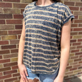 Washed Slouchy Stripe Tee