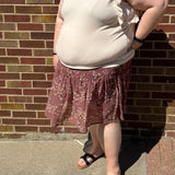 Plus Floral Smocked Skort