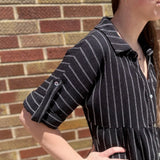 Stripe Linen Button Down Dress