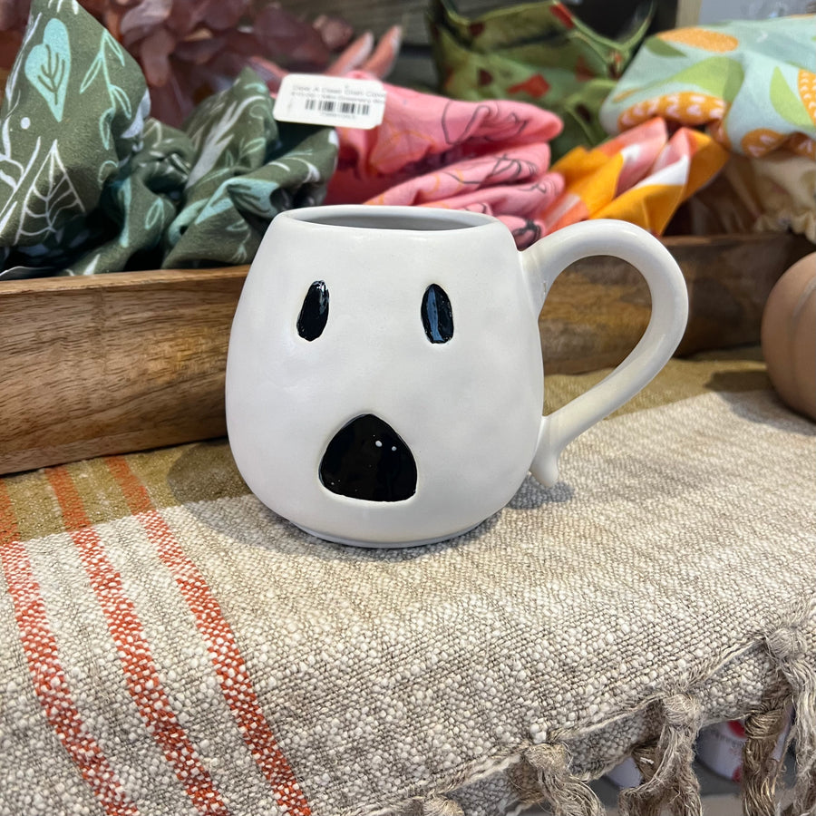 W/B Stoneware Ghost Shaped Mug 16OZ