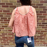 Scoop Neck Sleeveless Top w/Lace Edging