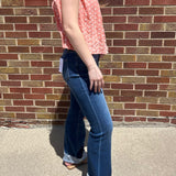 Vervet Eagerly High Rise Raw Hem Bootcut Jeans