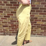 Mid Rise Barrel Cotton Twill Jeans