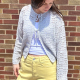 Boho Crochet Tie Front Cardigan