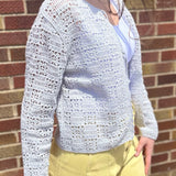 Boho Crochet Tie Front Cardigan