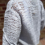 Boho Crochet Tie Front Cardigan