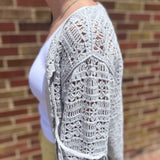Boho Crochet Tie Front Cardigan