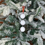 3 Stacked Sports Ball Swag Orn 5”