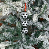 3 Stacked Sports Ball Swag Orn 5”