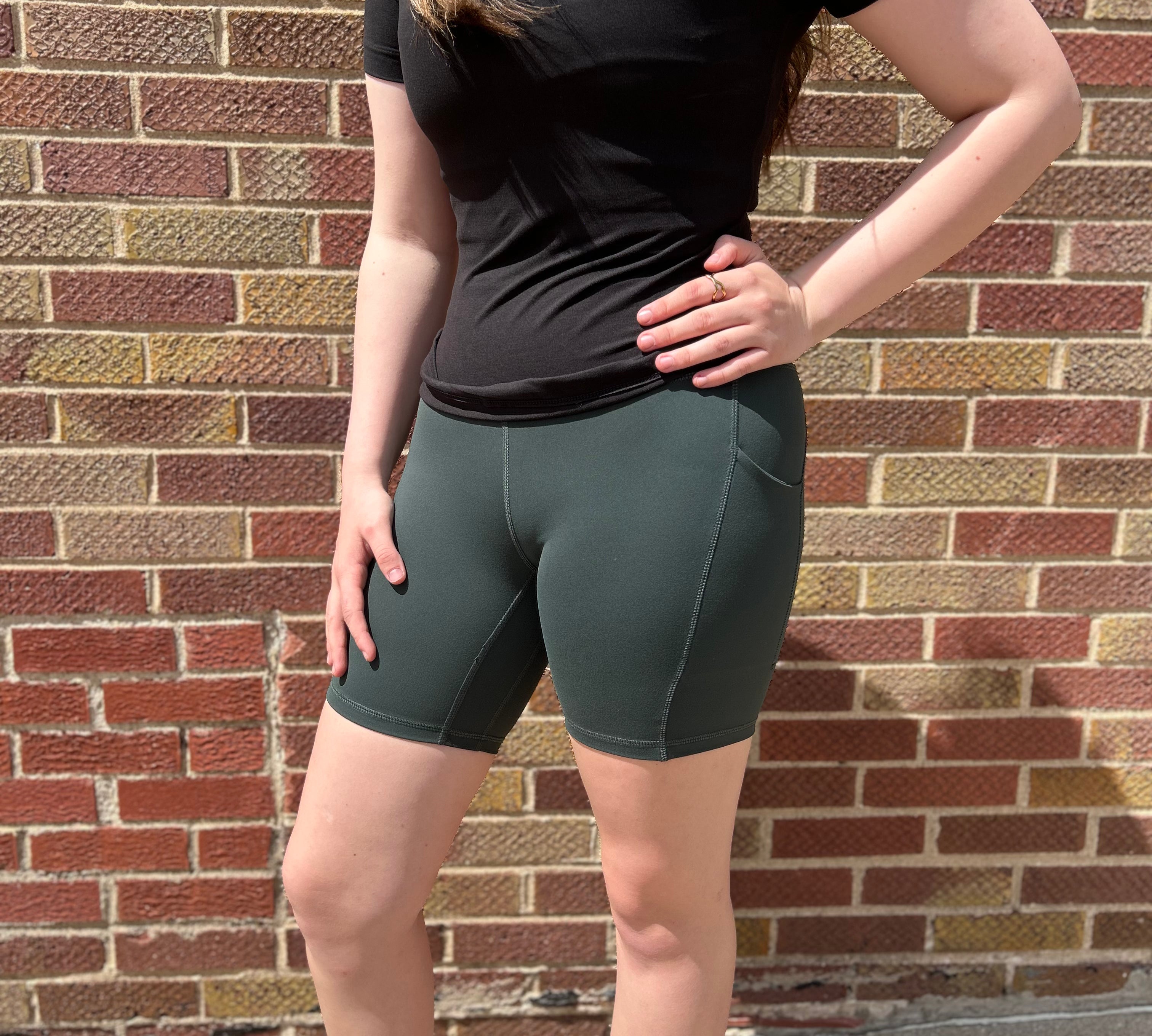 Nylon Butter Soft 6" Biker Short w/Pocket