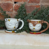 Smiling Reindeer Mug 4”