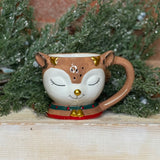 Smiling Reindeer Mug 4”