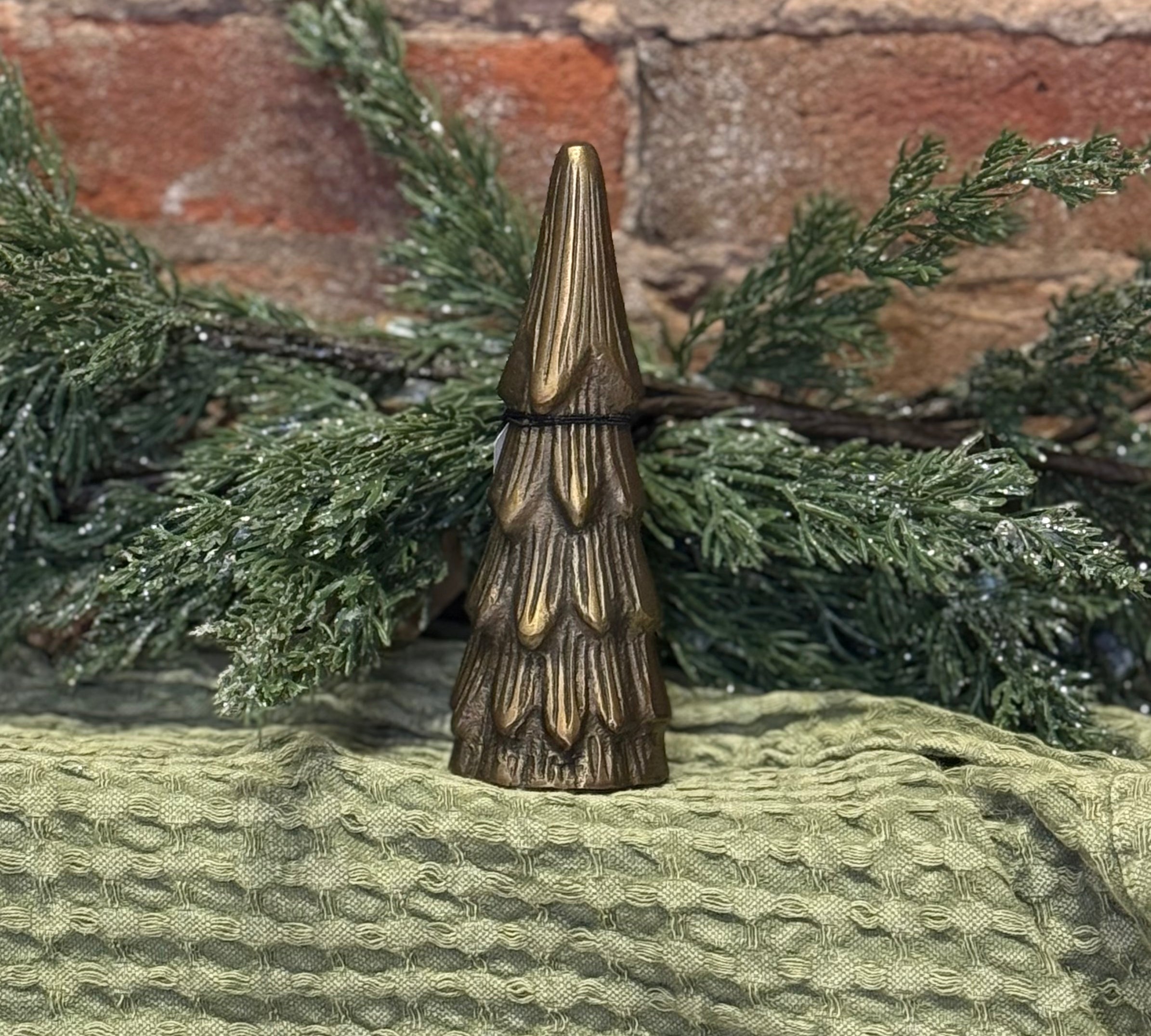 Antique Brass Cast Aluminum Carved Tree