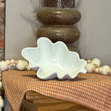 Cream Maple Leaf Bowl