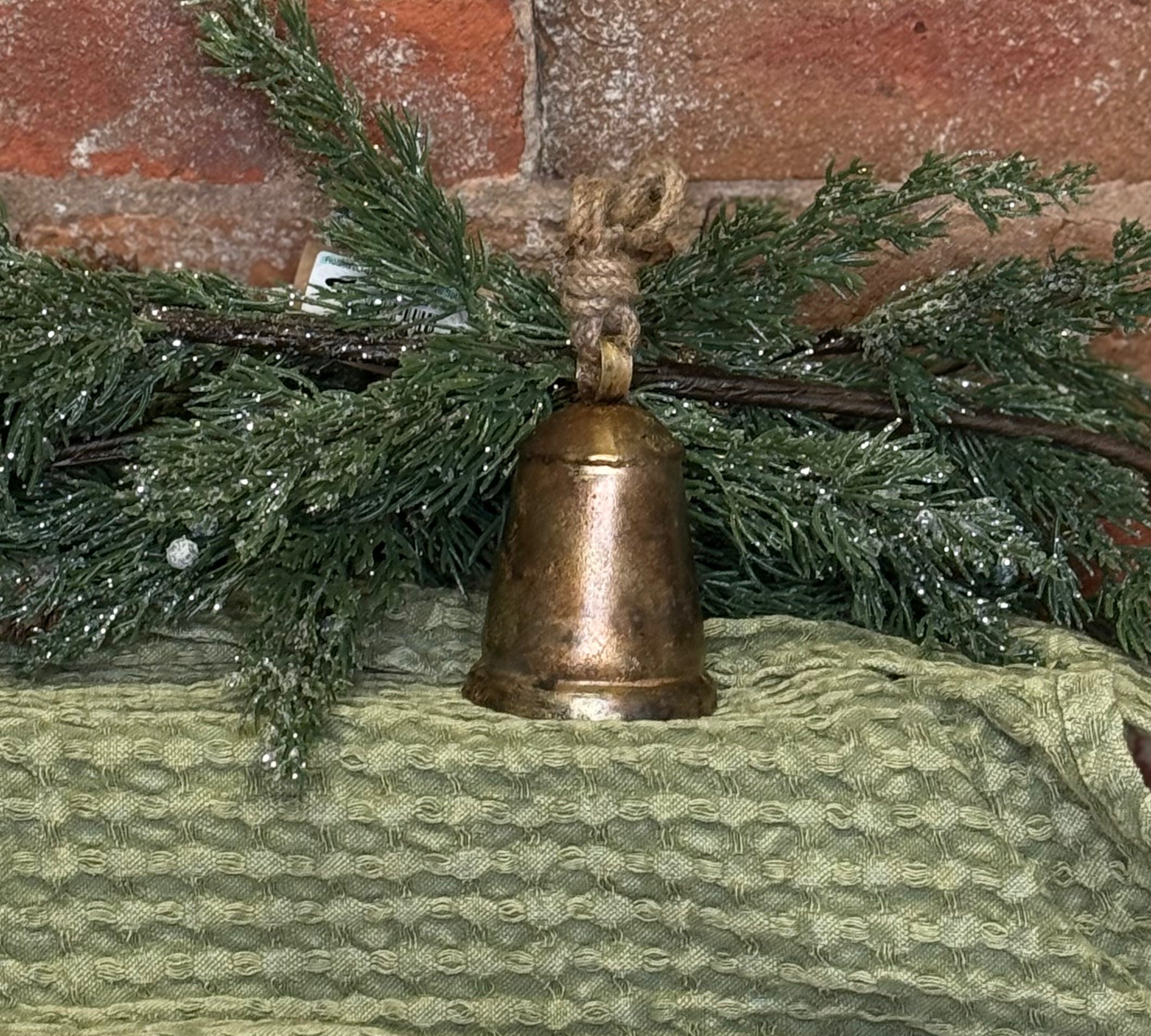 Antique Brass Heritage Bell w/ Jute