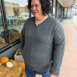 Plus Lightweight Button Down Cardigan