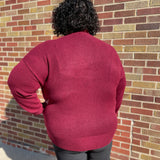 Plus Front Seam Mock Neck Sweater