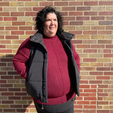 Plus Solid Zip Up Puffer Vest