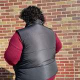 Plus Solid Zip Up Puffer Vest