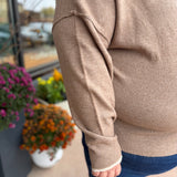 Plus Contrast Trim Boat Neck Sweater