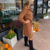 Corduroy Button Down Midi Dress
