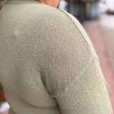 Plus Textured Raw Edge Knit Sweater