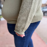 Plus Textured Raw Edge Knit Sweater
