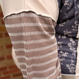 Plus Oversized Stripe Floral Colorblock Hoodie