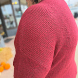 Plus Round Neck Button Down Cardigan