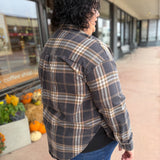 Plus Plaid Boxy Button Down Shirt
