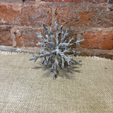 Frosted Wood 3D Snowflake Orn 5”