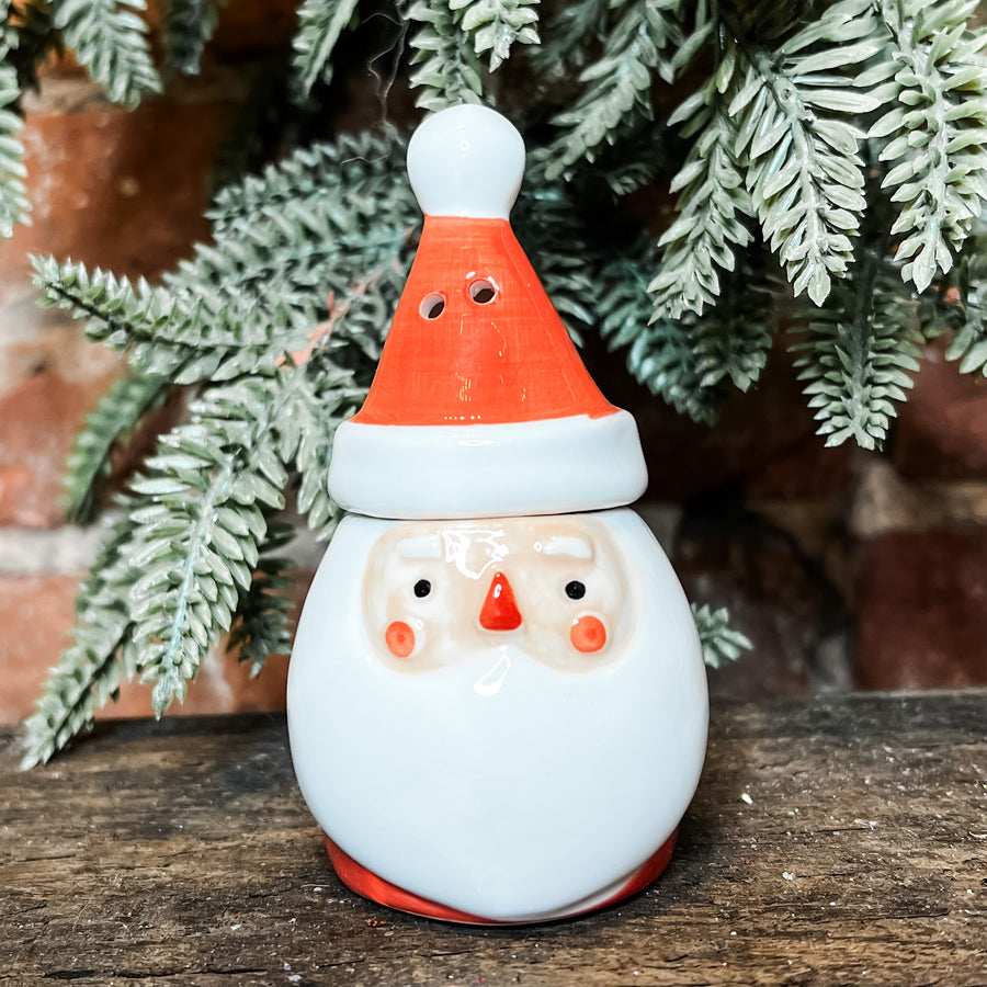 Red/White Stoneware Santa Salt & Pepper Shaker 4.5”