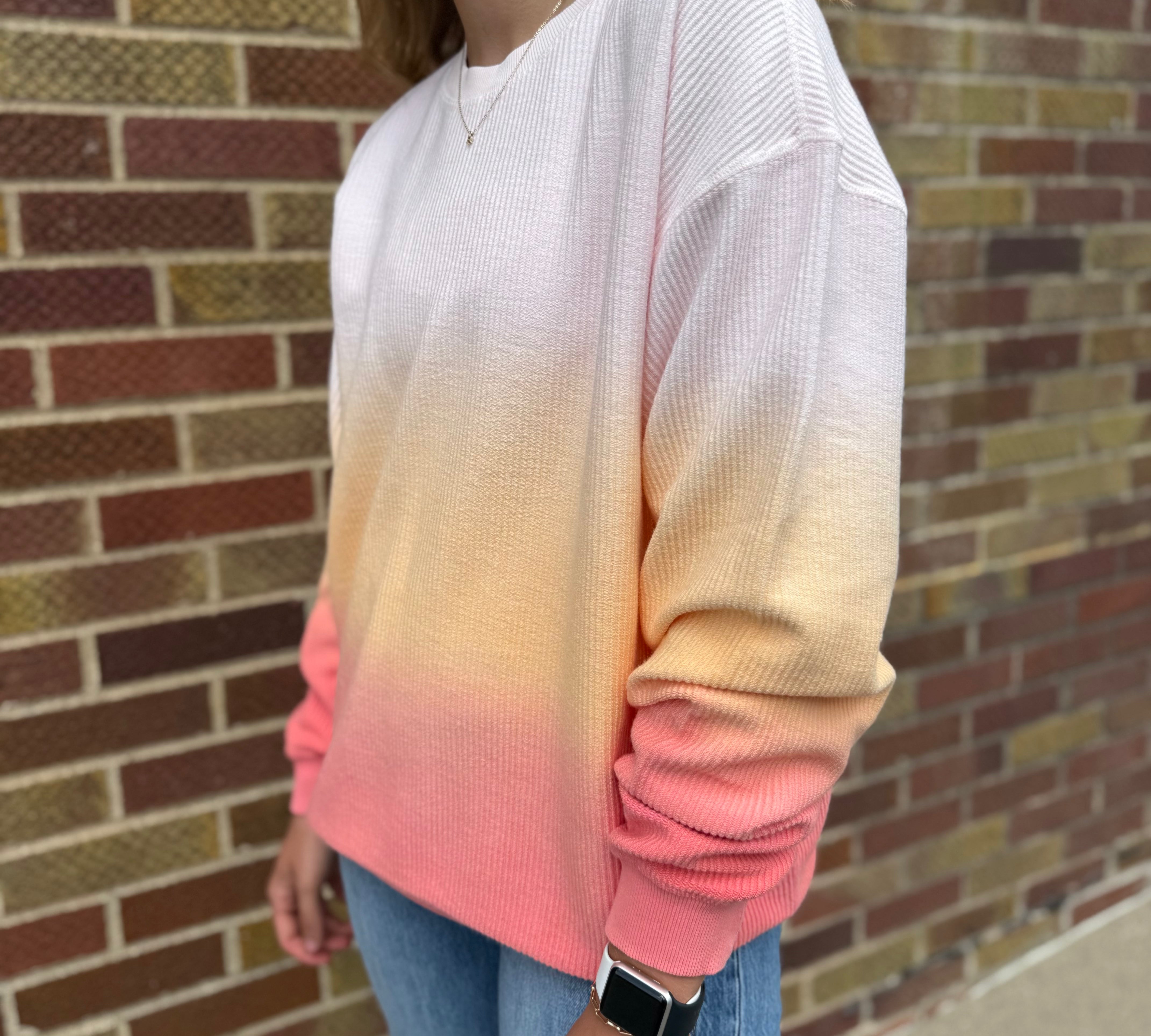 Ombre Luxe Corded Crew
