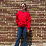 Yellow/Red Iowa State Applique Sweatshirt