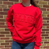 Yellow/Red Iowa State Applique Sweatshirt