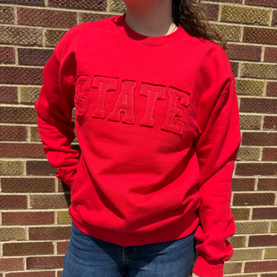 Yellow/Red Iowa State Applique Sweatshirt