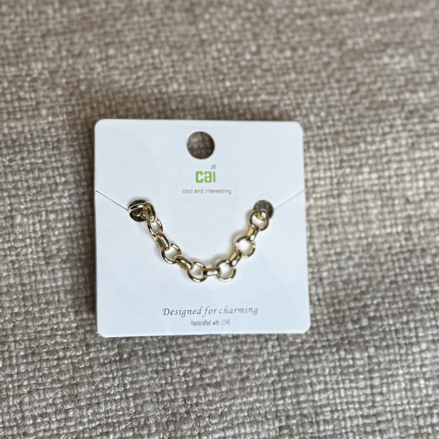 Gold Circle Link Bracelet Chain