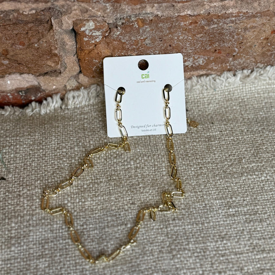 Gold Classic Paperclip Link Necklace Chain