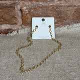 Gold Circle Link Necklace Chain