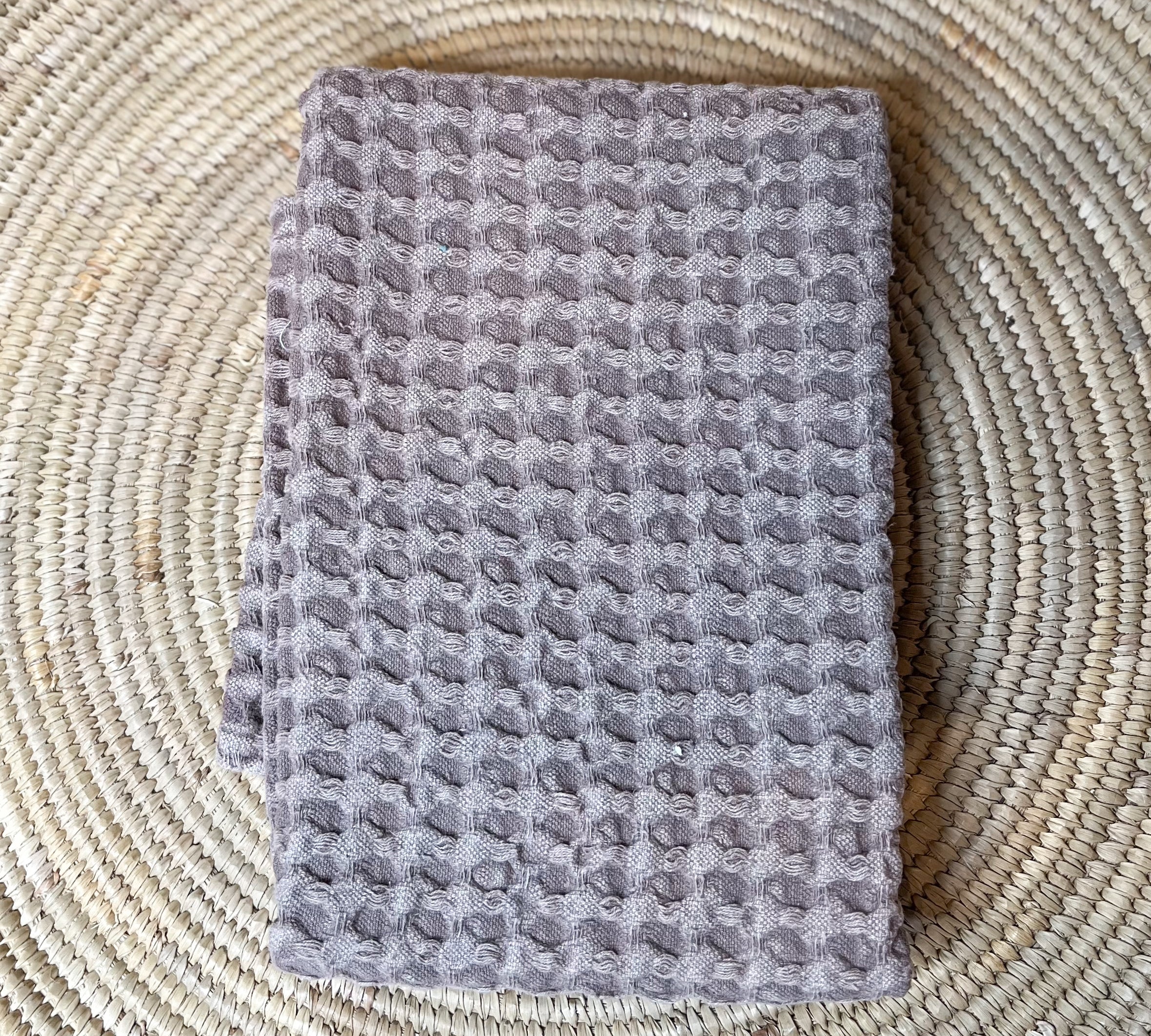 Stonewashed Cotton Weave Tea Towel