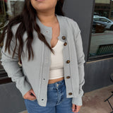 Solid Loose Fit Knit Crdigan