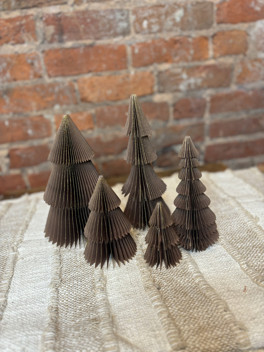 Multi Recycled Paper Folding Honeycomb Trees (Set of 5)