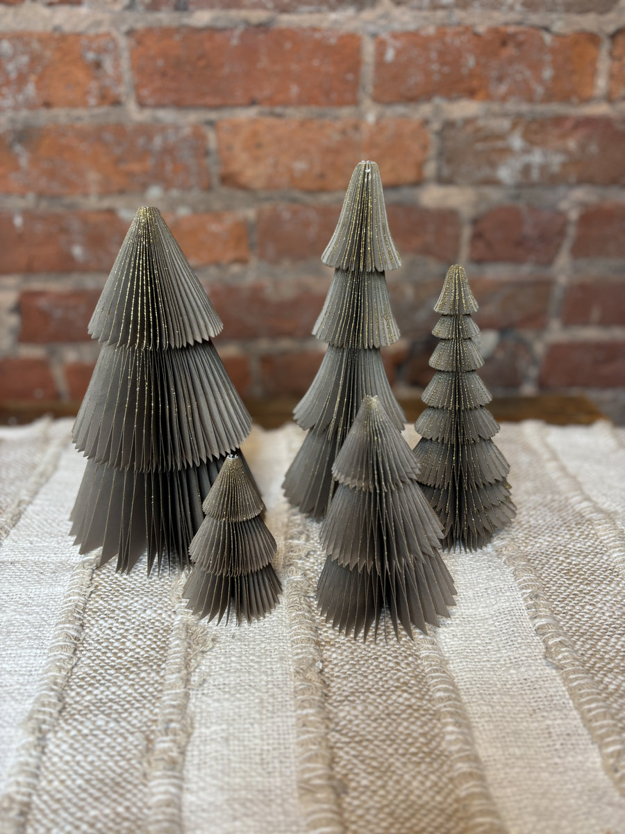 Multi Recycled Paper Folding Honeycomb Trees (Set of 5)