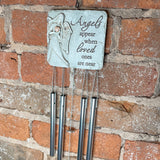 Memorial Pebble Angel Windchime