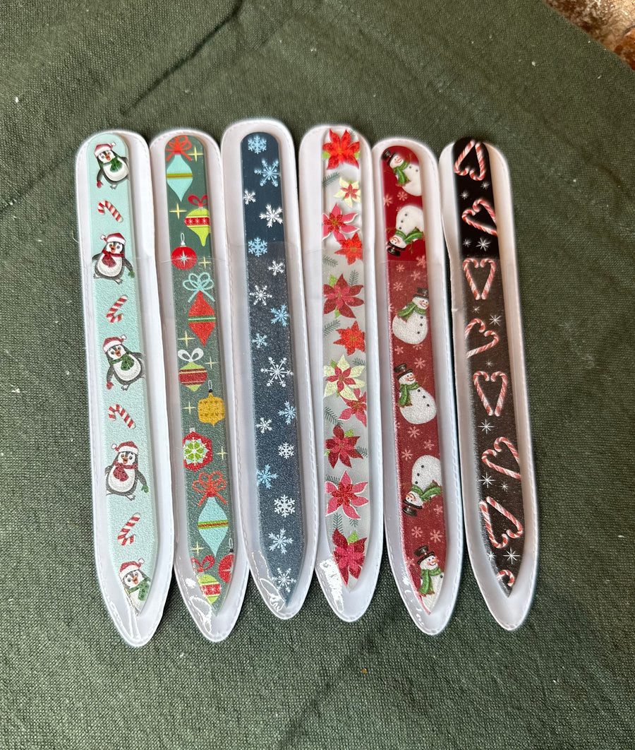 Glass Holiday Nail File 5.5”