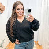 Open Knit Long Sleeve Sweater